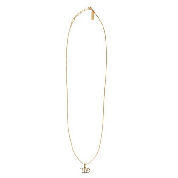 Taylor Swift The Tortured Poets Department TTPD Official Merch Gold Necklace - Picture 3 of 4